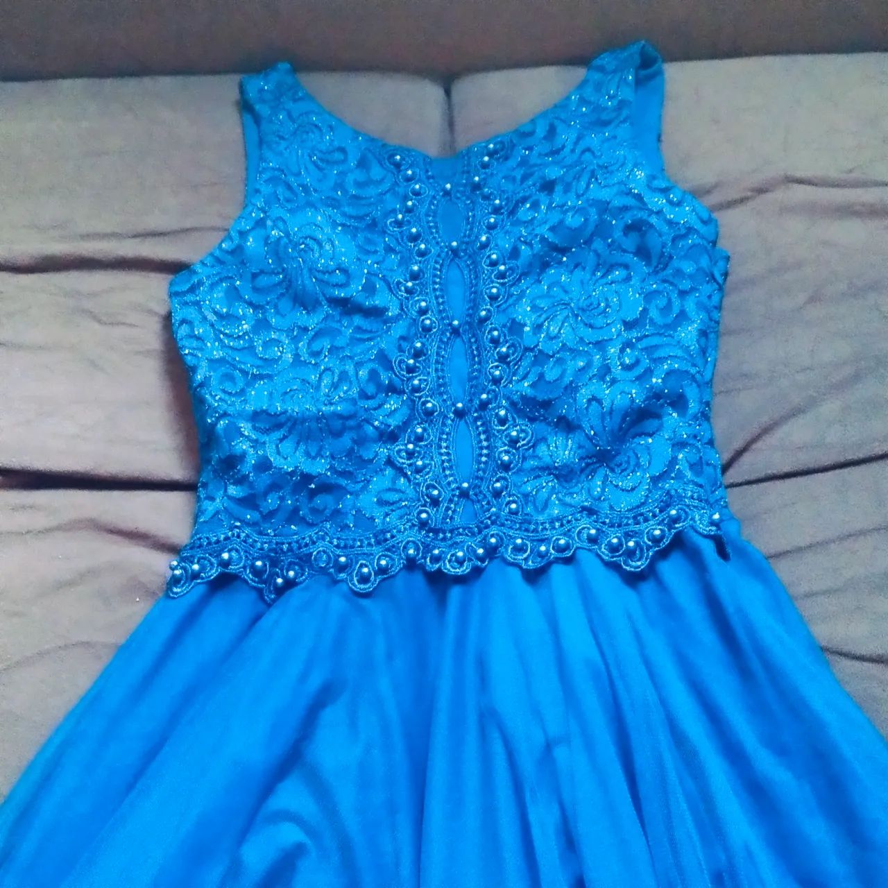 Vestido azul feminino - Foto 2