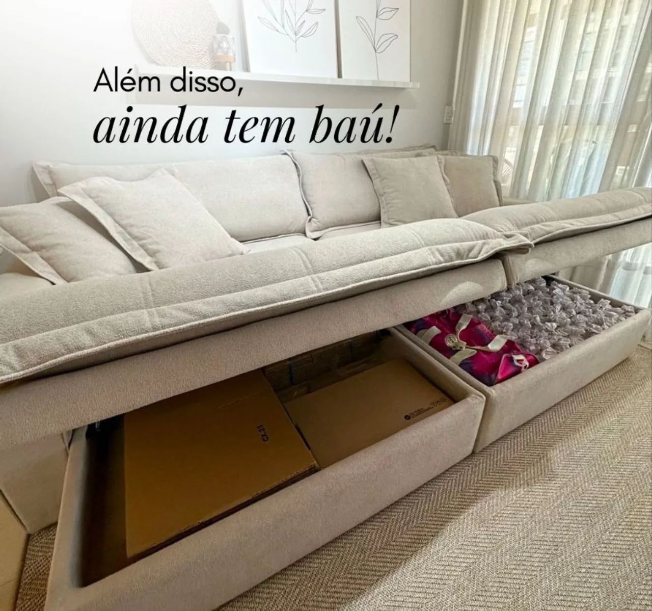 Sofá cama com baú D33 - Foto 2