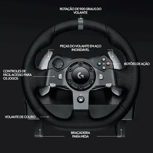 Volante Logitech G920 Driving Force - Xbox S/X e PC - na caixa - Foto 4