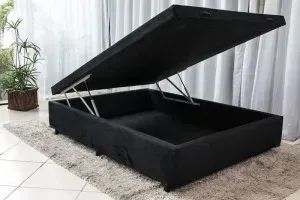 Oferta! Base Baú Casal Na Cor Preta