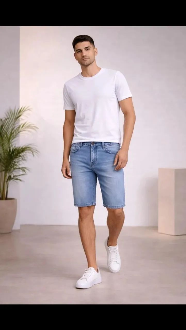 Bermudas Jeans Com Laycra - Foto 3