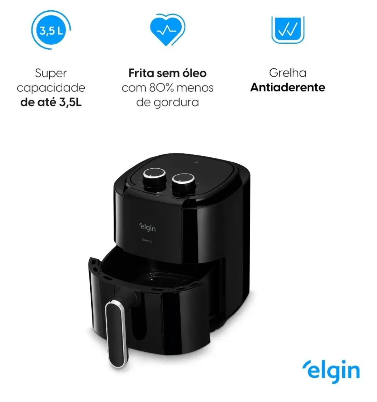 Fritadeira Air flyer Elgin 1400w - 127v - Foto 4