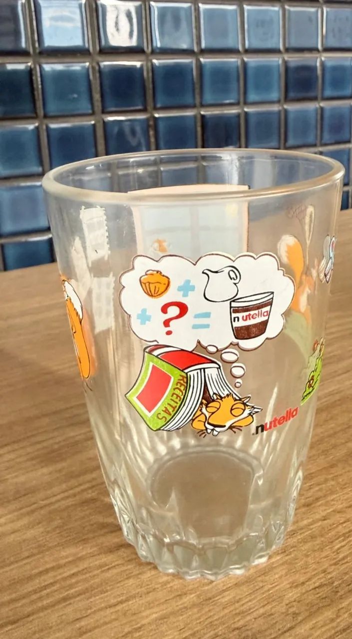 Clássico copo promocional de vidro da Nutella - 300 ml - Foto 5