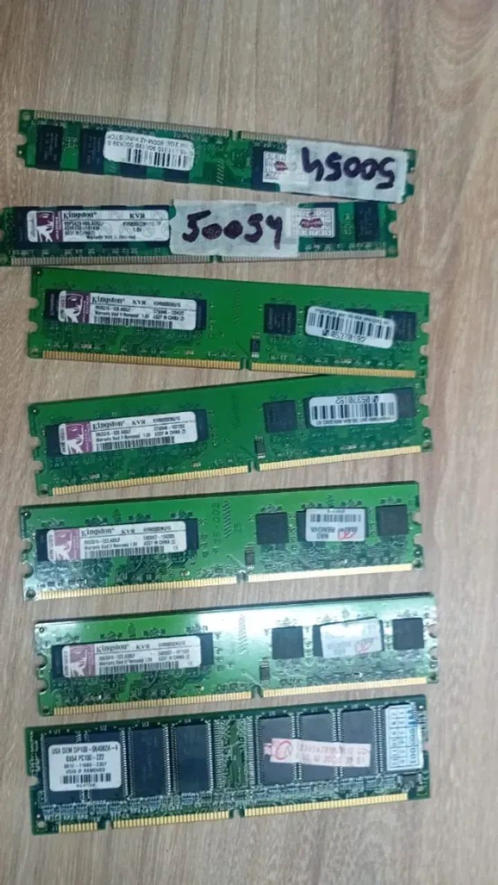 Memorias 7 pentes DDR 2 DDR 3 
