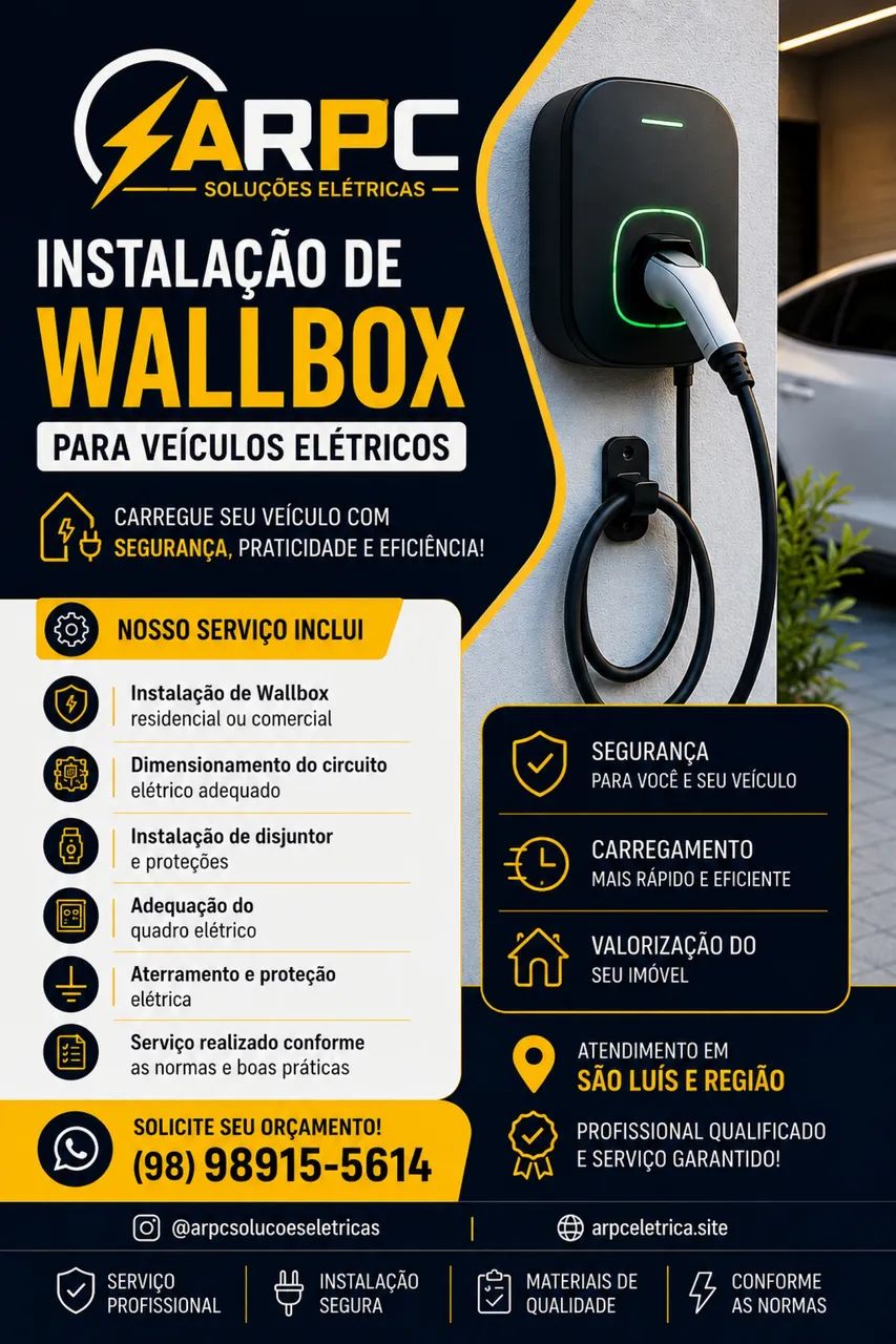 Instalação de Wallbox para Carro Elétrico | São Luís