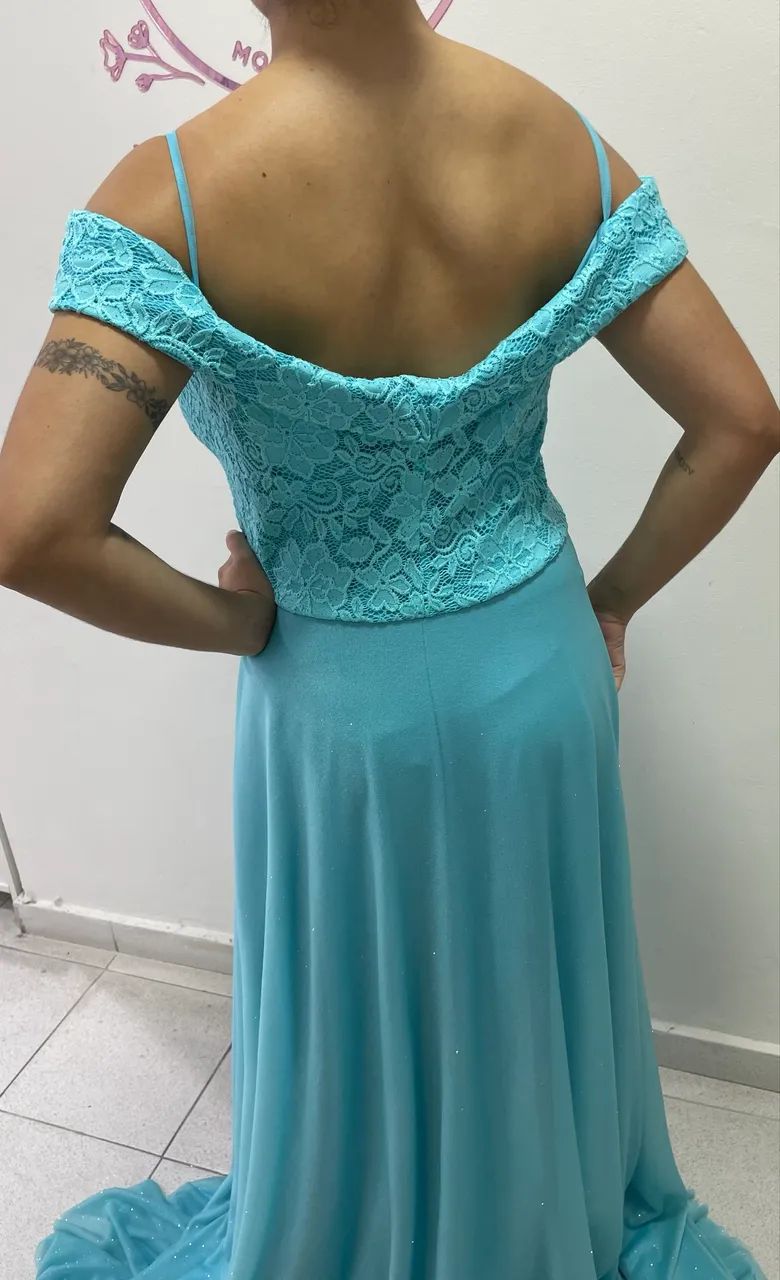 Vestido azul tiffany - Foto 2