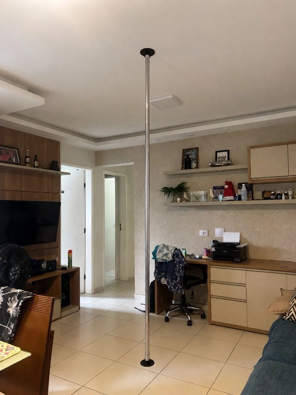 Barra de Pole Estática (de pressão, não precisa furar)