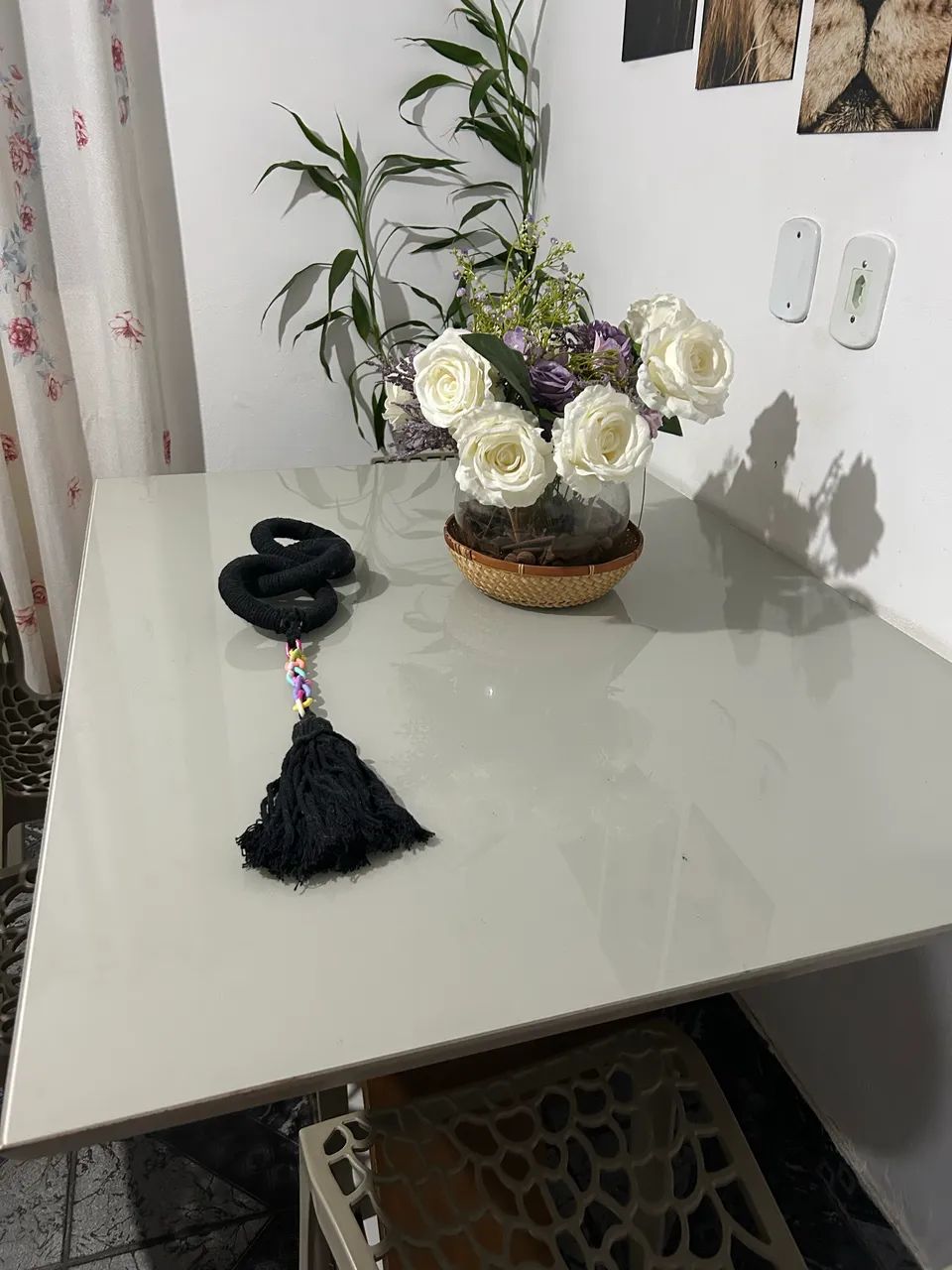 Mesa de jantar tampo de vidro - Foto 2