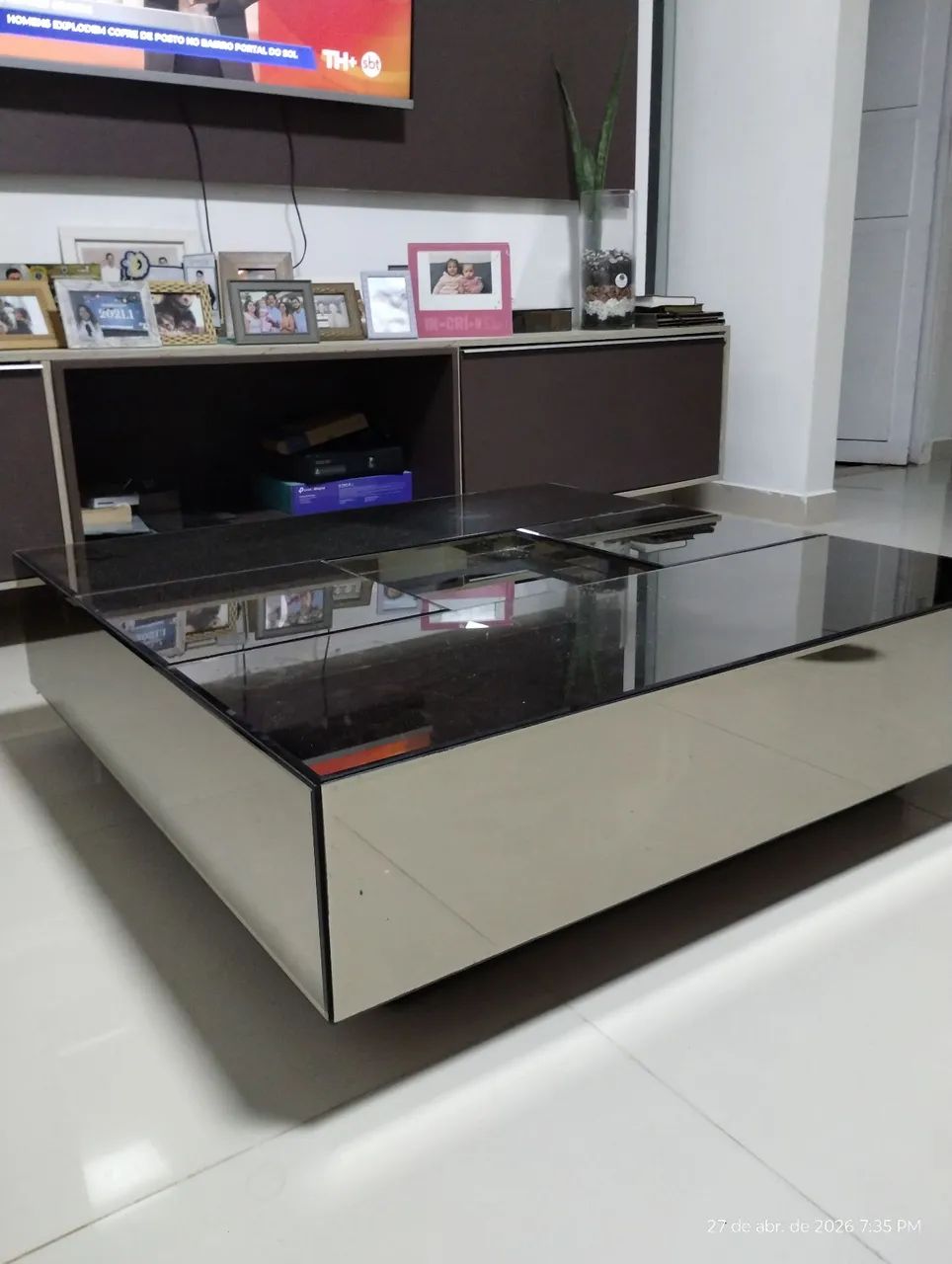 Centro de Mesa para Sala de Estar Espelho Bronze Reflecta - Foto 3