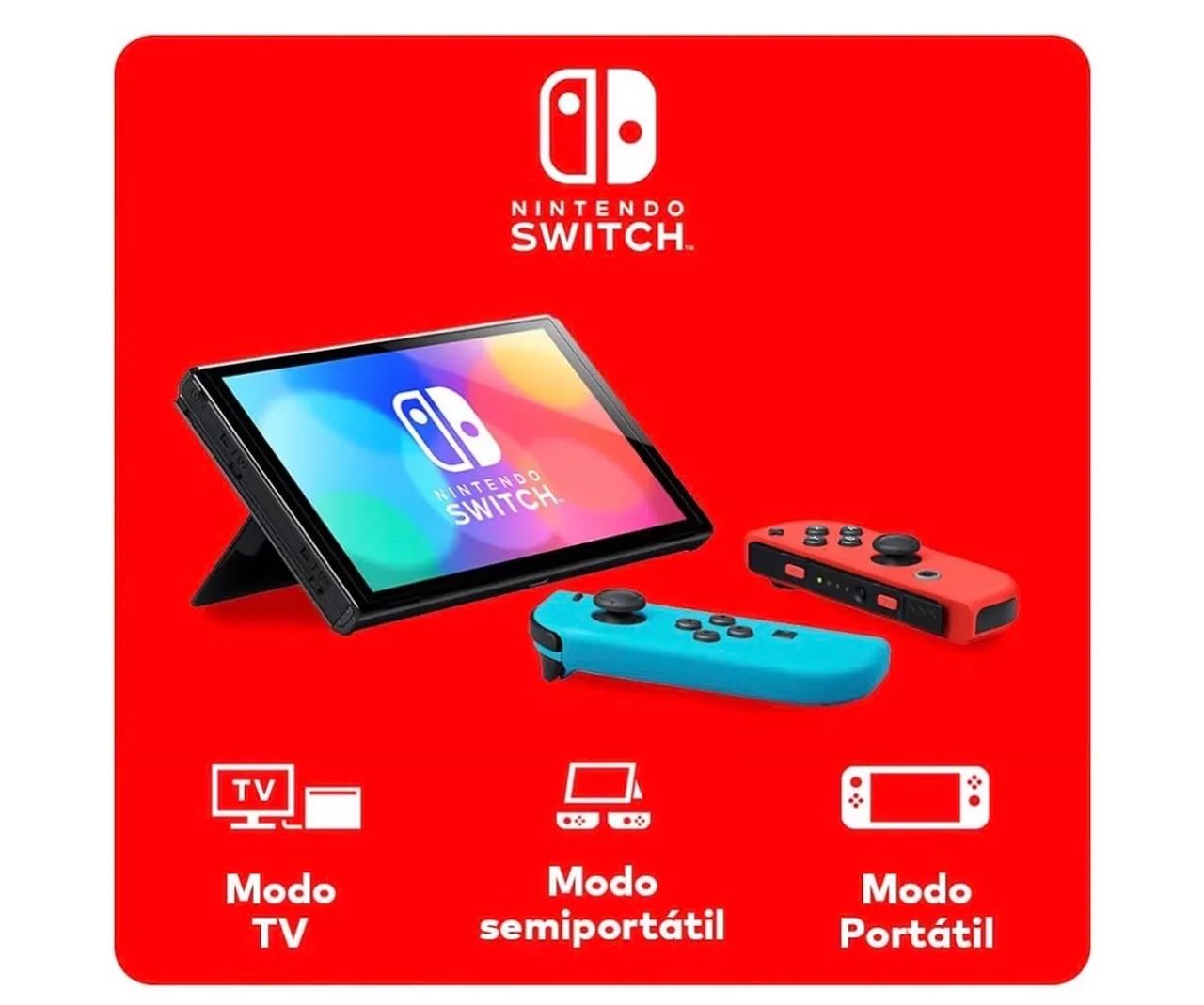 Bundle Nintendo Switch + 1 controle via Bluetooth para jogar de 2 pessoa  - Foto 4