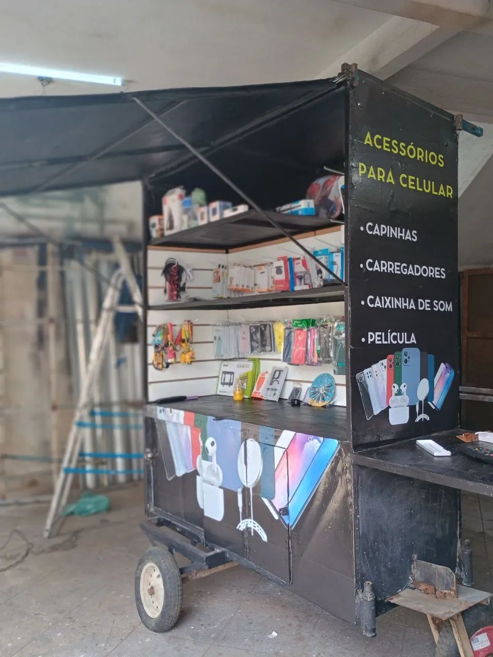Carrinho acessórios para celular 