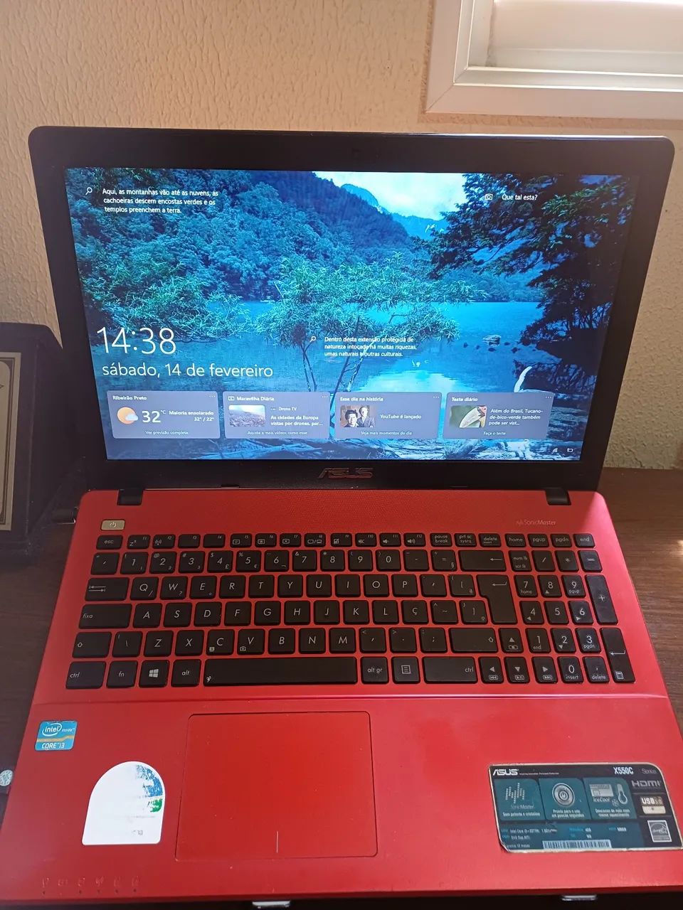 VENDO NOTEBOOK - ASUS CORE I3, 4GB RAM, TELA 15,6 POLEGADAS