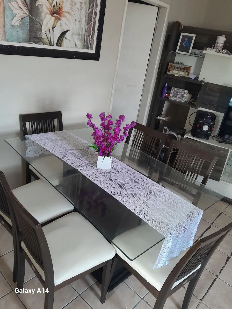 Mesa de vidro + 6 cadeiras - Foto 4