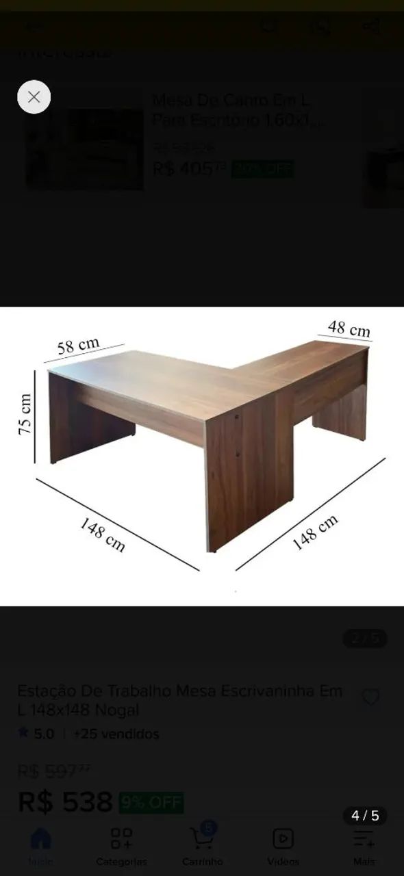 Mesa de Escritório ou Estudos - Foto 5