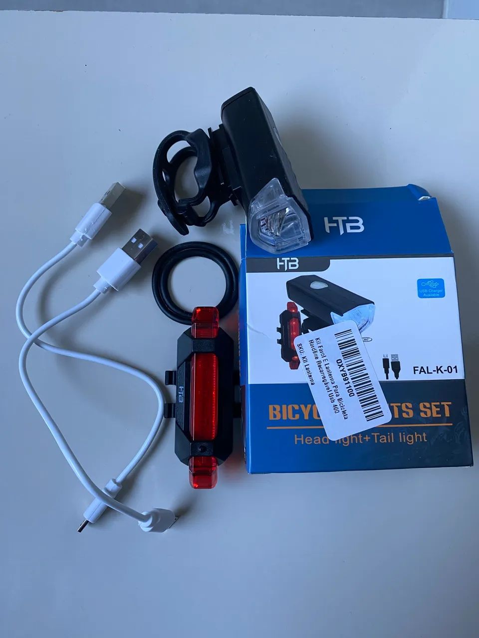 Kit de luzes USB para bicicleta HTB