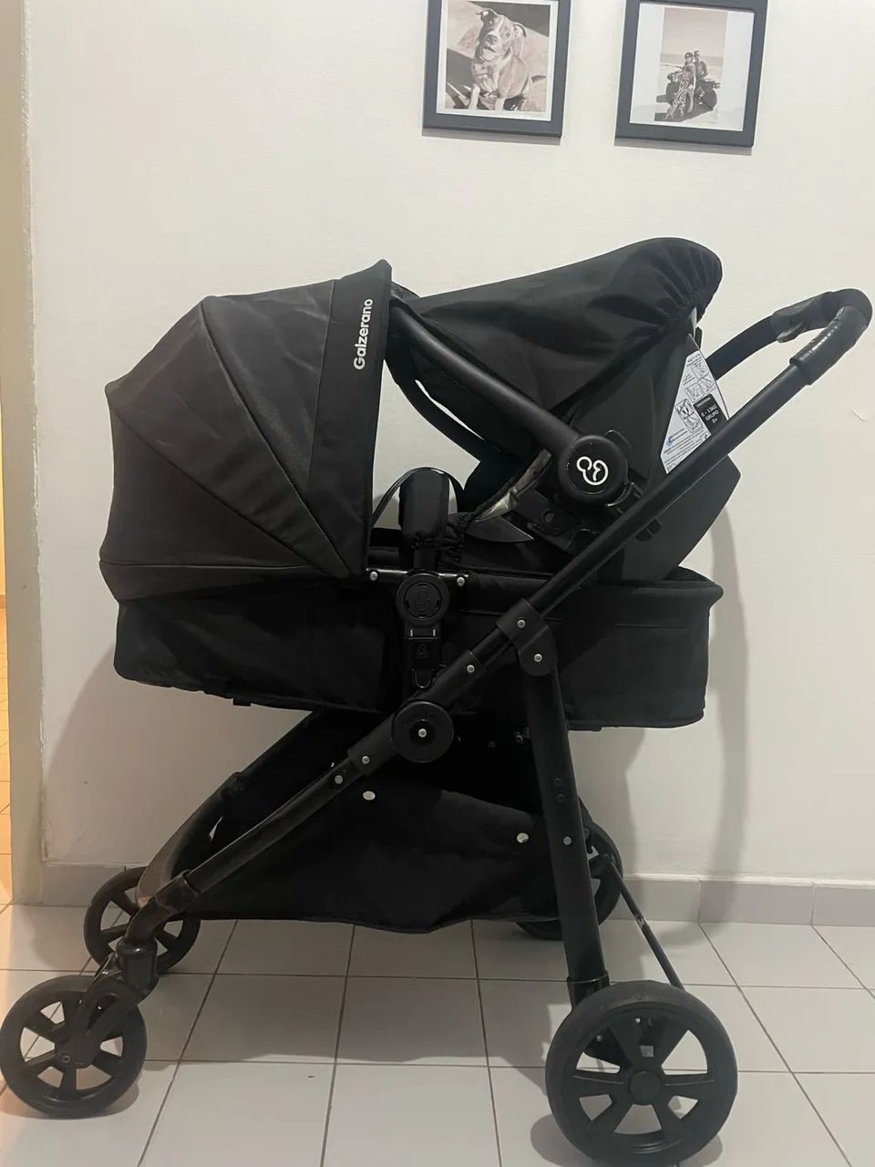 Carrinho de bebê Moisés e bebê conforto 