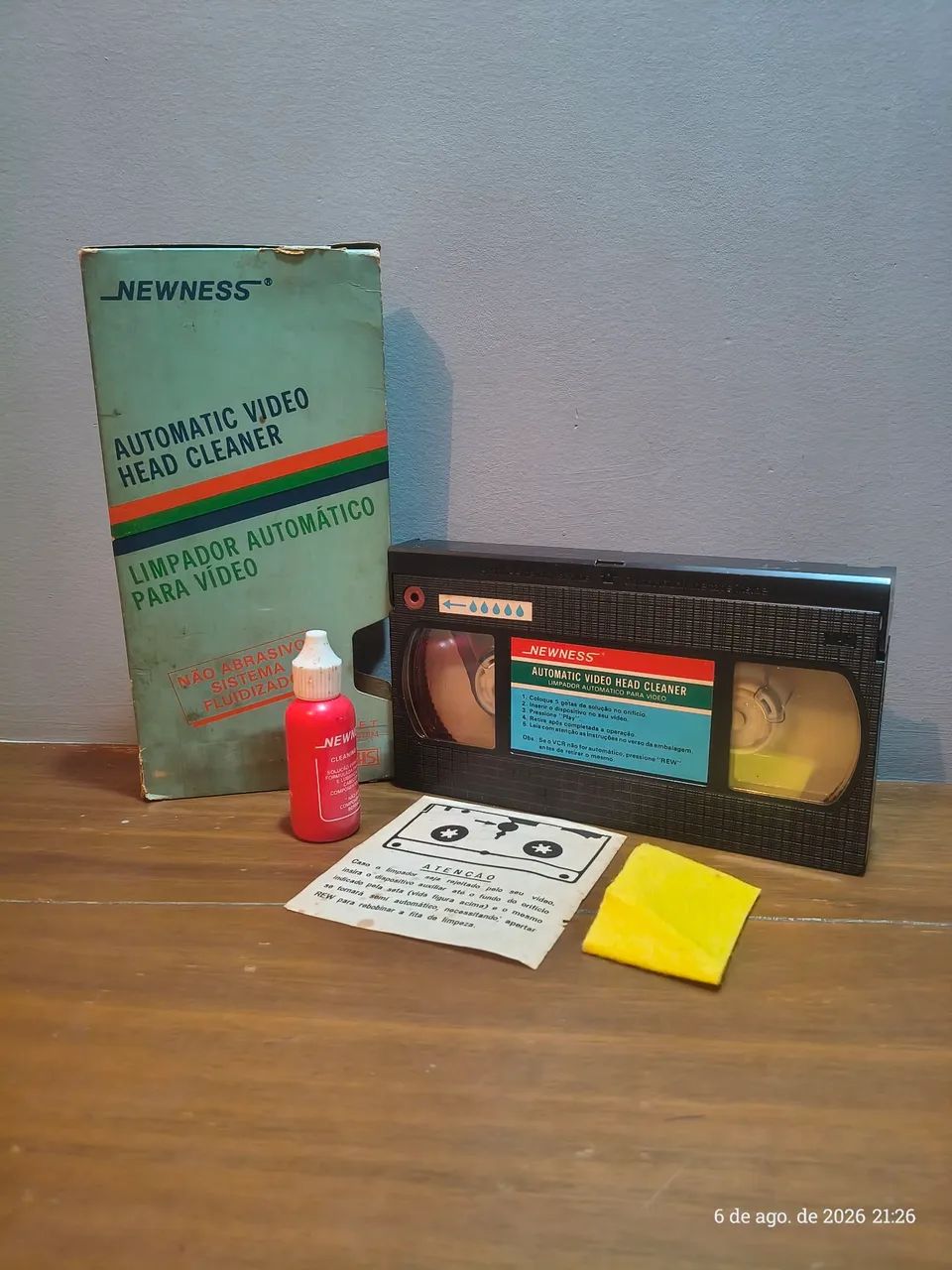 Vhs de limpeza antigo
