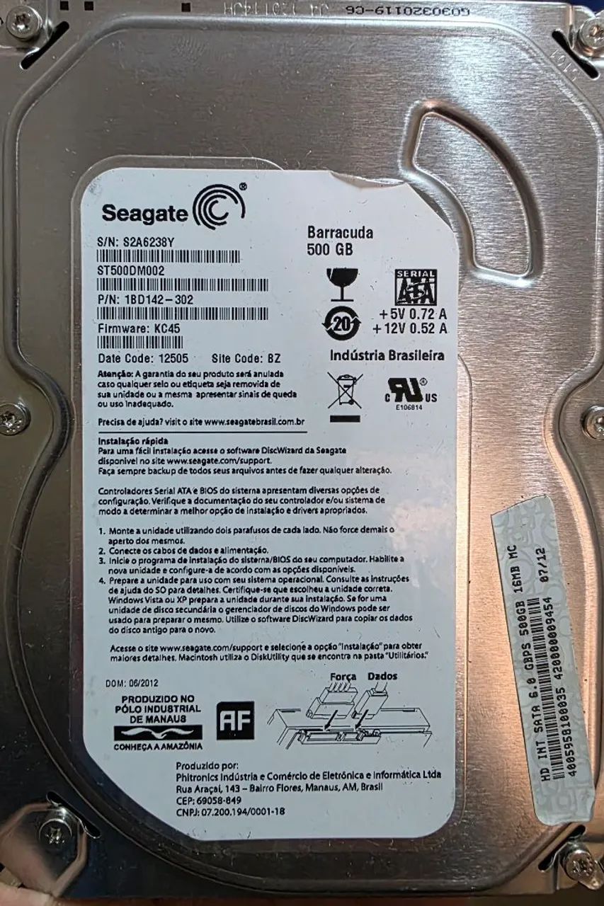 8 unidades Hd 500gb - Armazenamento - Ceilândia Sul (Ceilândia