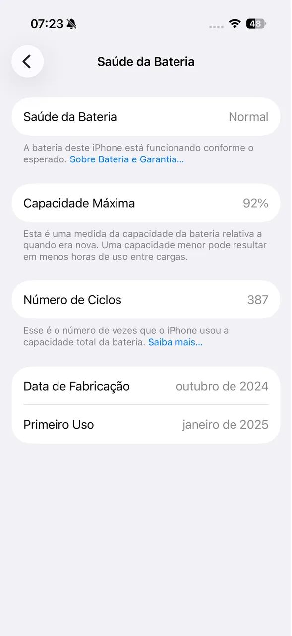 Apple iPhone 16 Pro 128GB Branco - 92% Bateria, BR com NF. - Foto 5