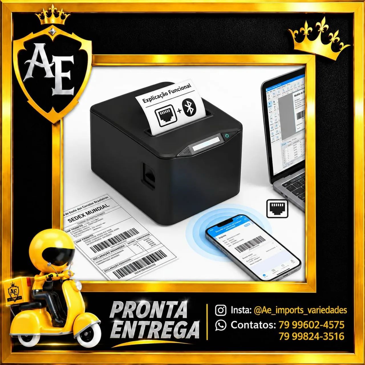 Impressora termica Bluetooth 80mm
