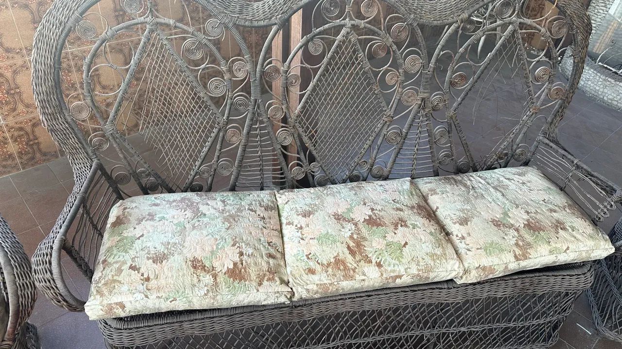Conjunto de sofá de vime para restauração  - Foto 2
