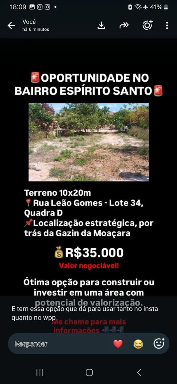 Terreno a  venda