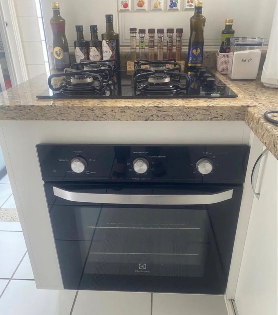 Forno elétrico Eletrolux - 59L + Cooktop preto a gás GLP Brastemp  - Foto 2