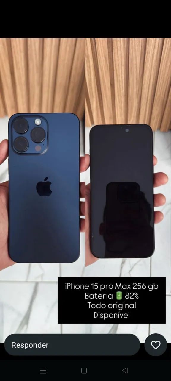 iPhone 15 pro Max 256 - Celulares e Smartphones - Vila Fiquene