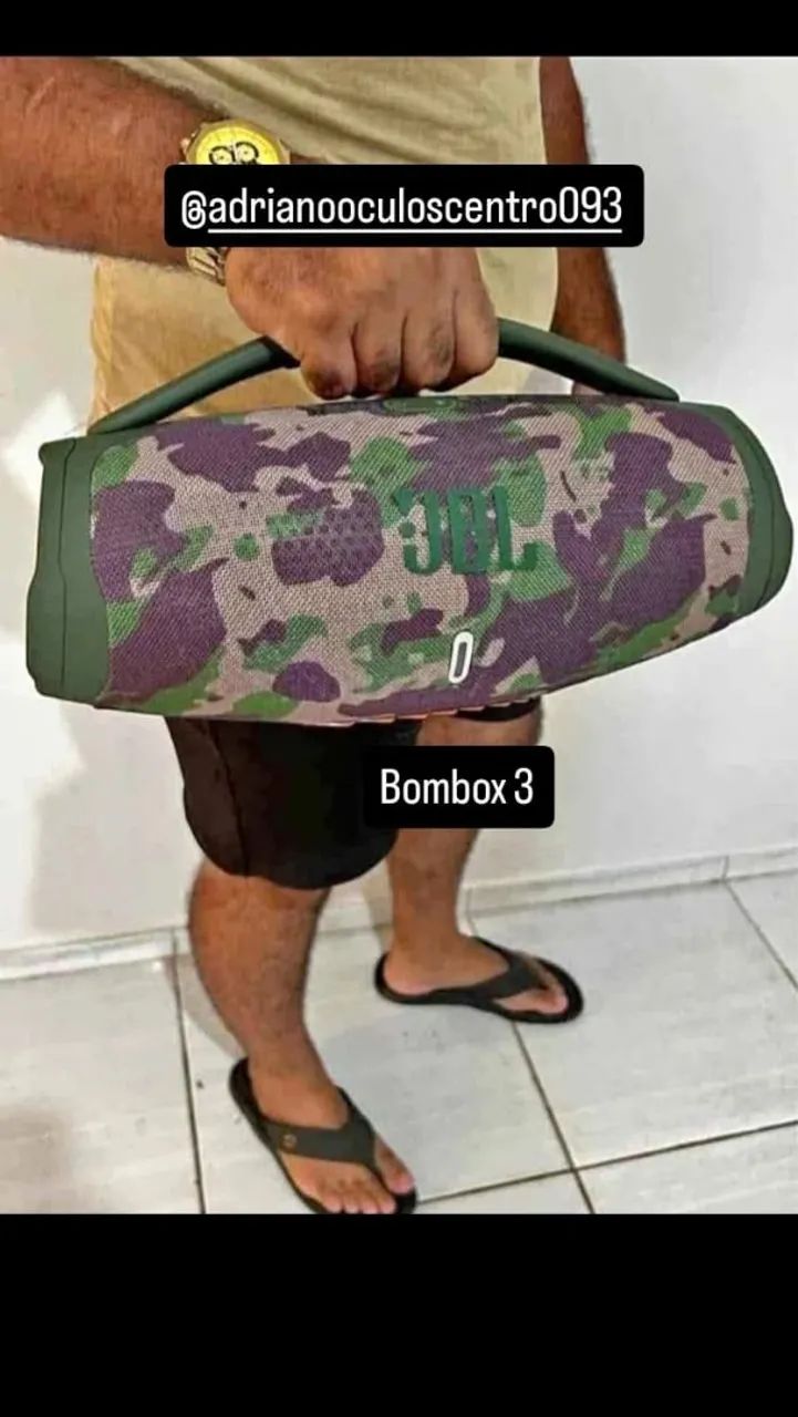 Caixa de som bom box3 resistente a água pega pendrive cartão usd e FM cuida  - Foto 2
