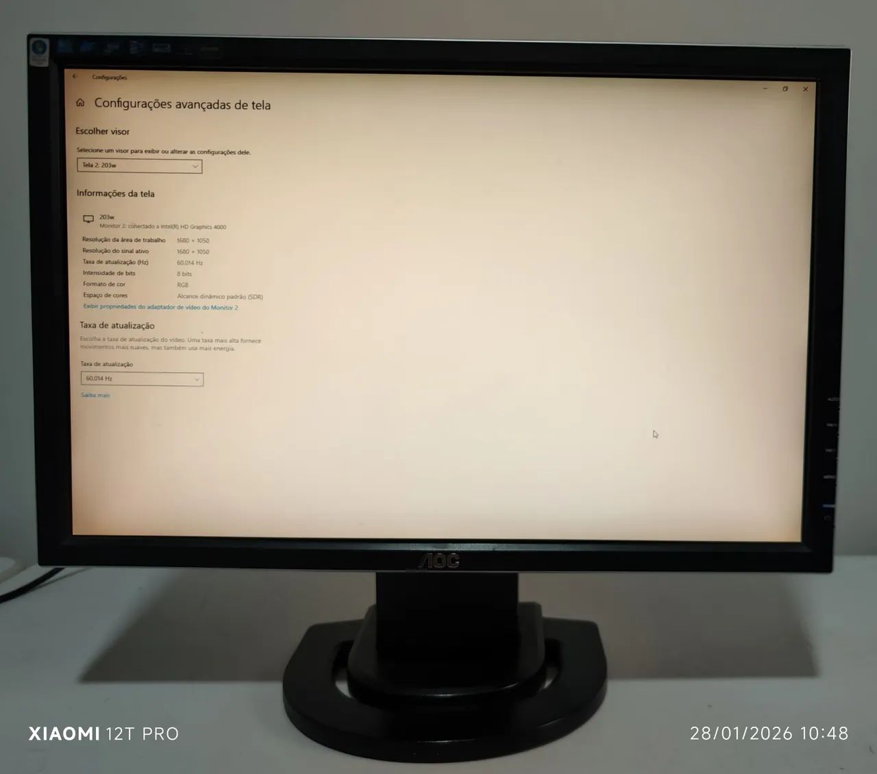 Monitor Tela Aoc 20 com defeito  - Foto 2