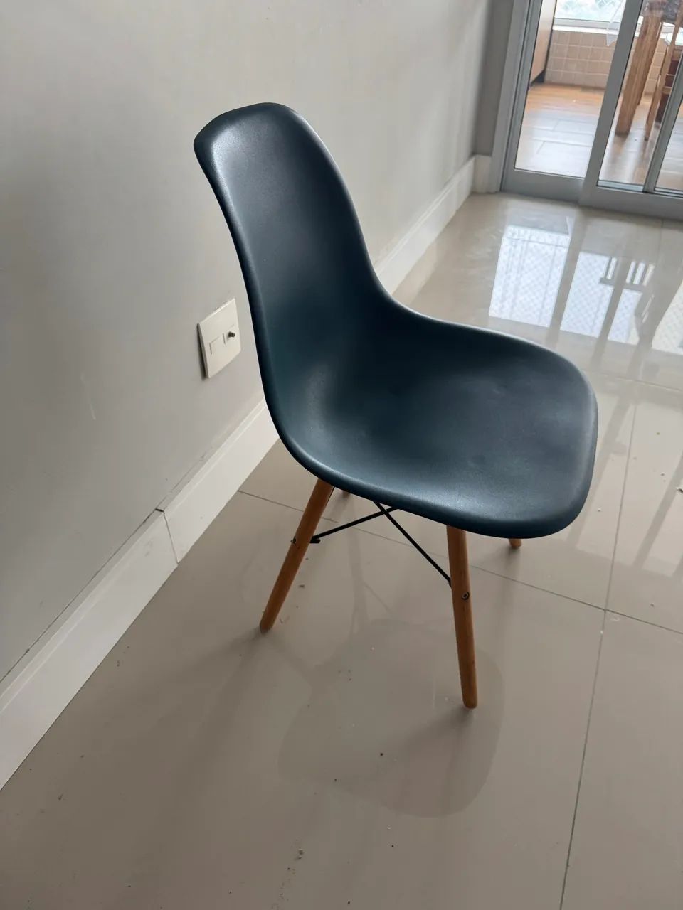 Cadeira polipropileno azul
