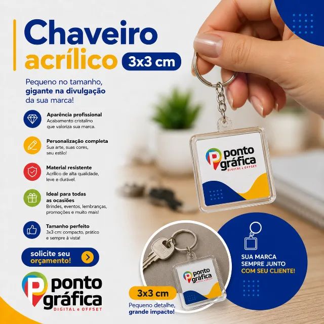Chaveiro Acrílico