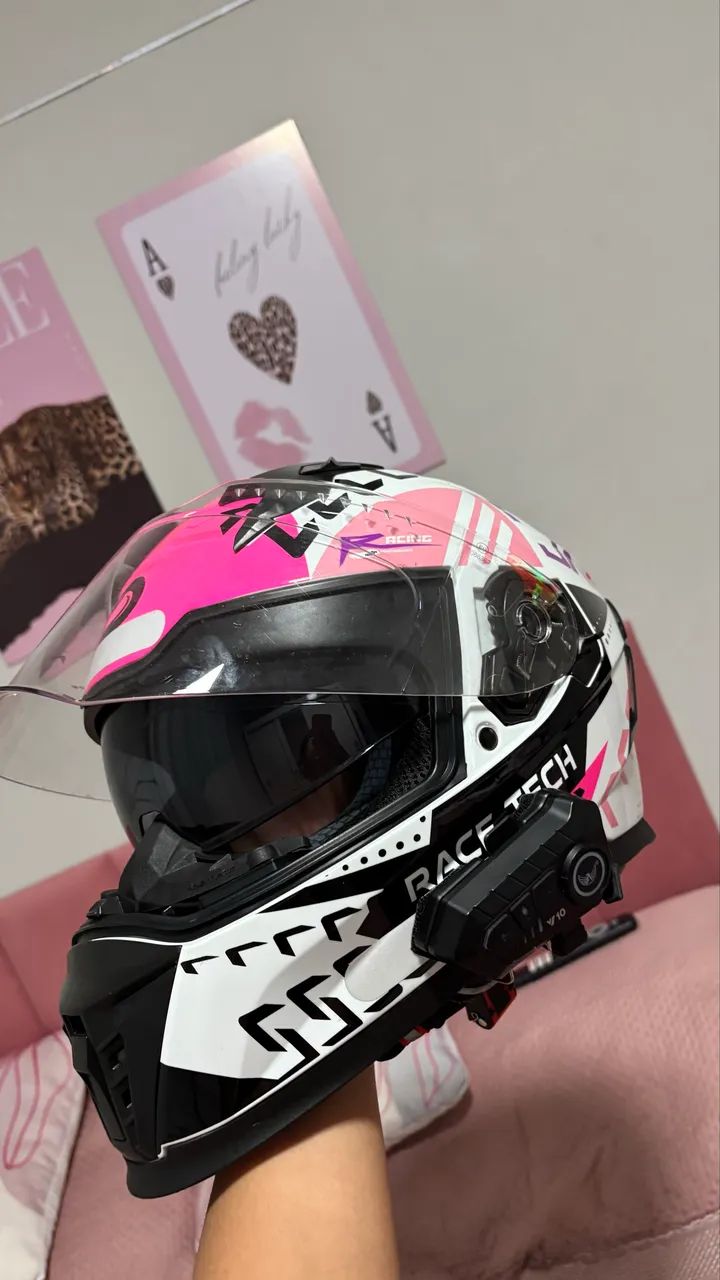 capa race tech volt ninja rosa  - Foto 2