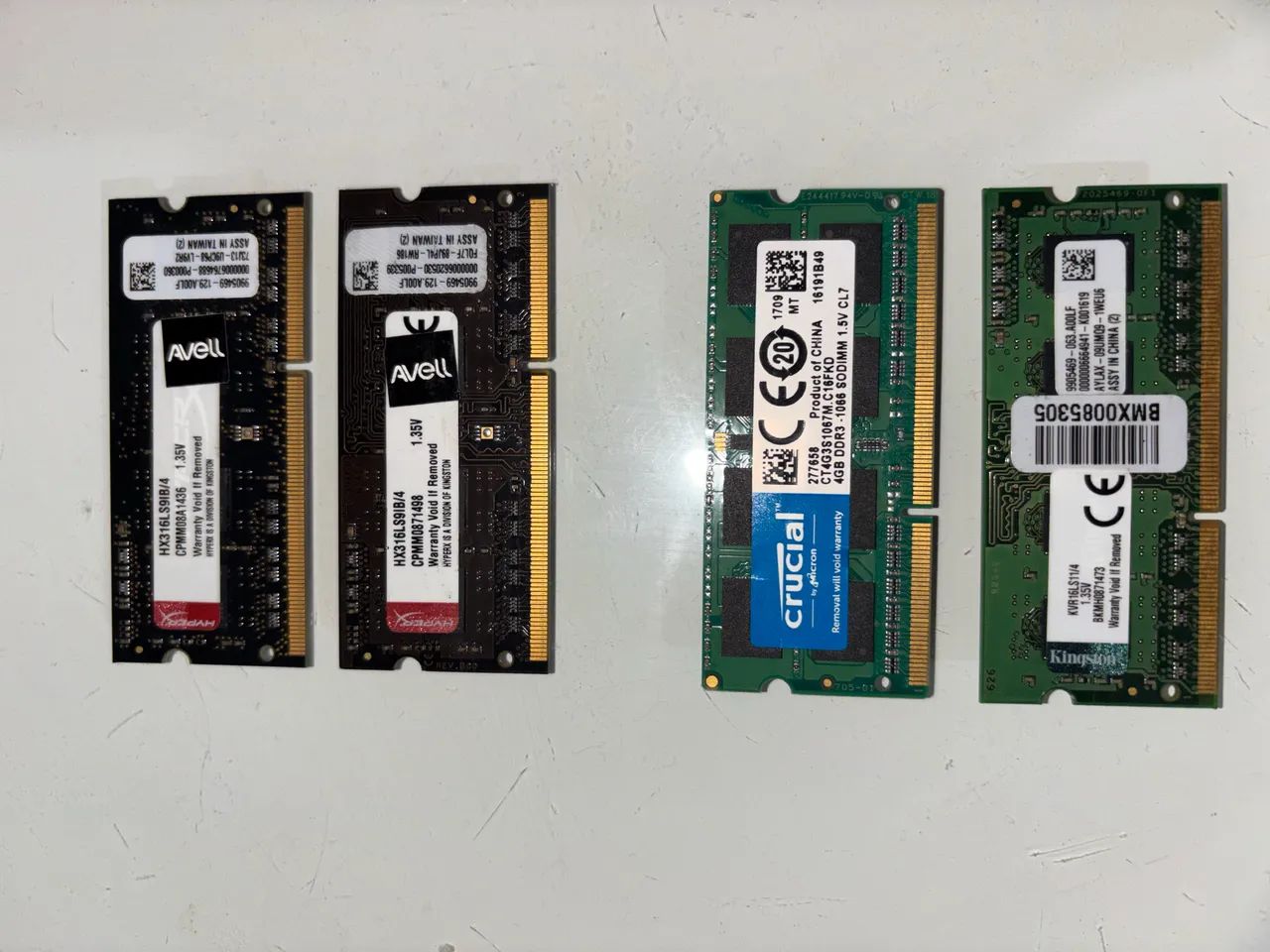 4 Memórias RAM 4GB DDR3
