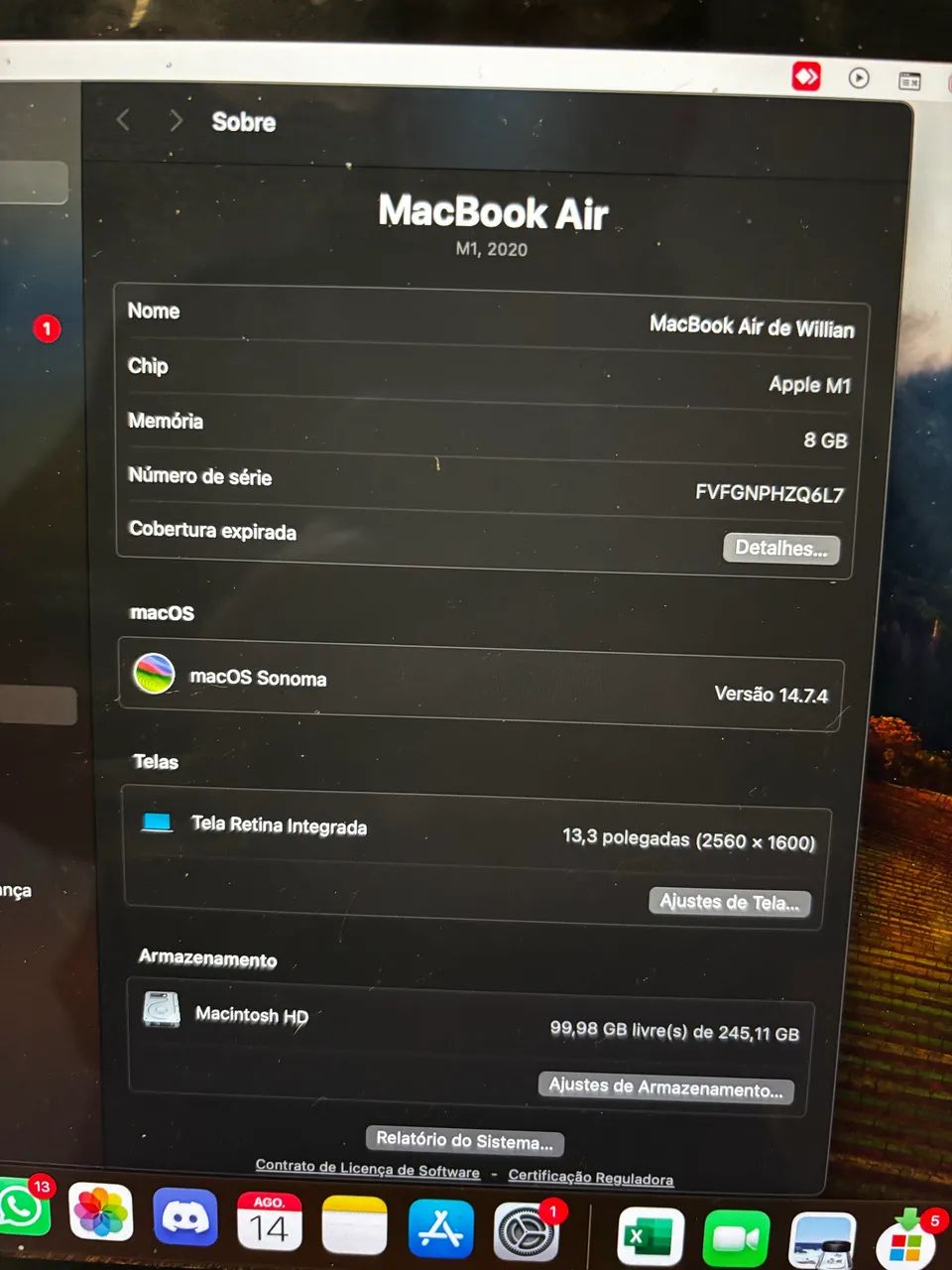MacBook Air M1 - Perfeito estado  - Foto 4