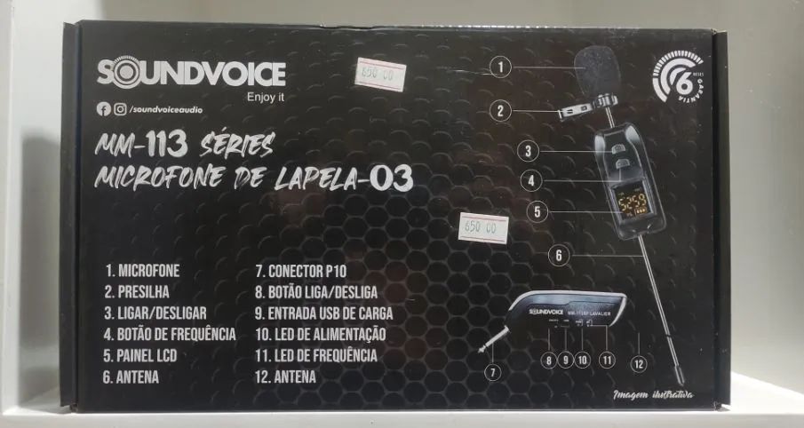 Microfone de lapela 454807391202201601