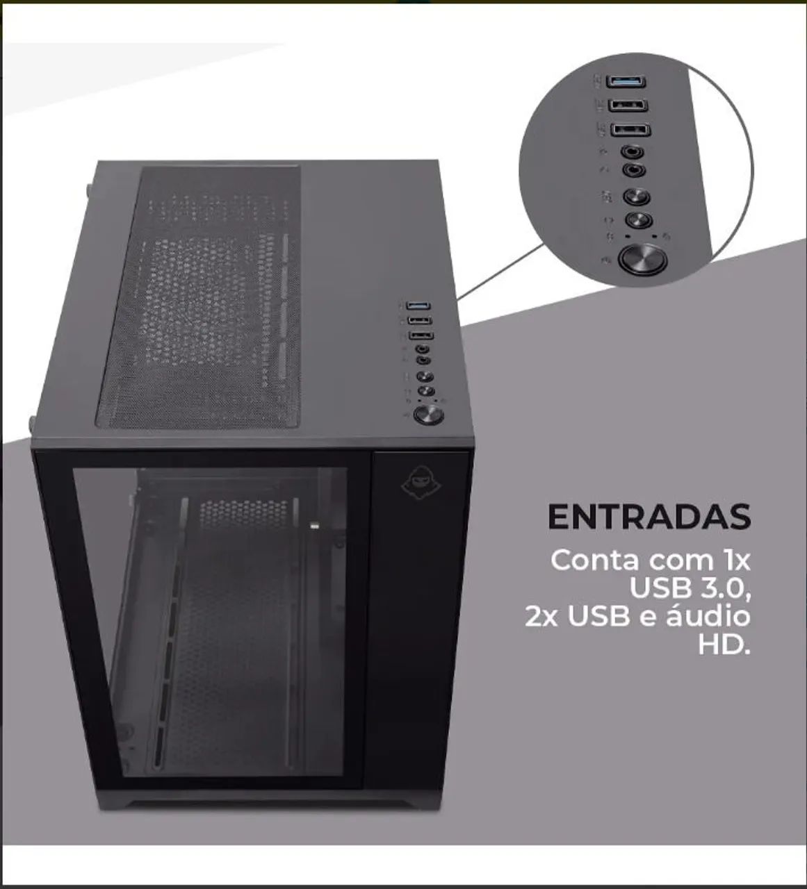 Gabinete gamer mancer Cv100 - Foto 2