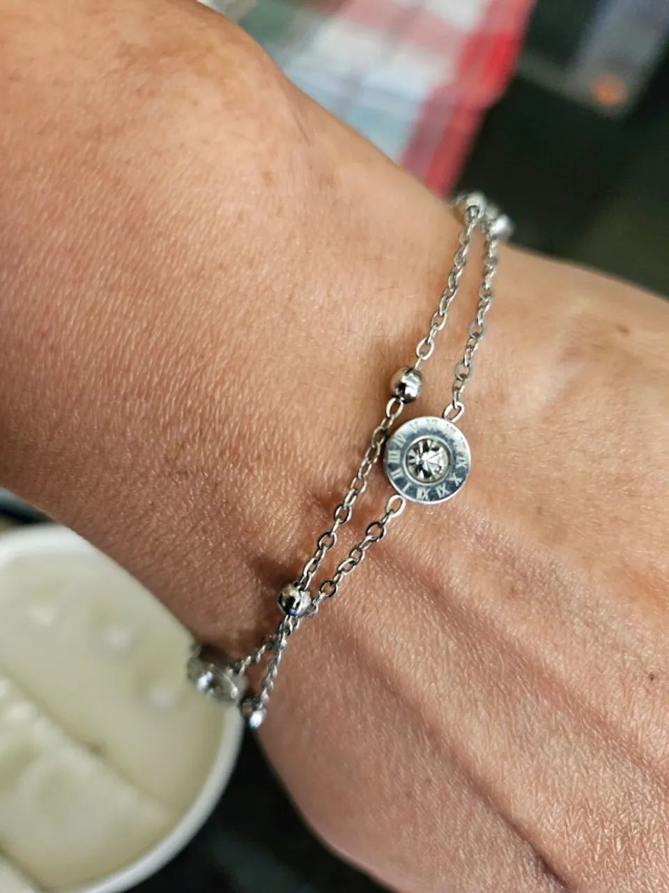 Conjunto Pulseira + Par de Brincos em Aço Inox com Zircônia (5A) - Foto 3
