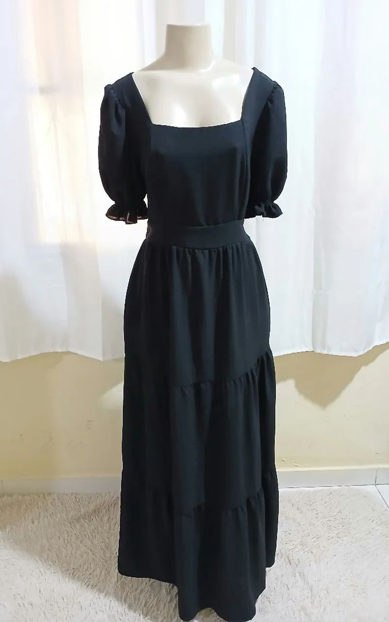 Vestido longo preto 