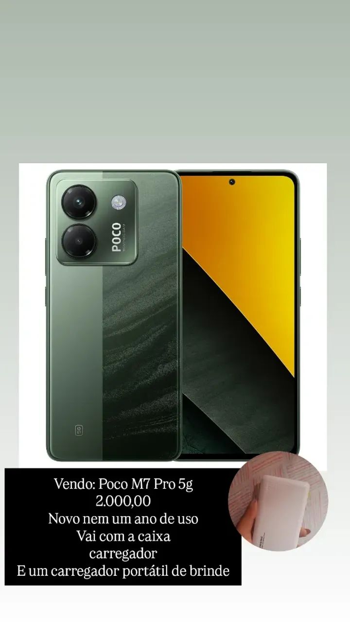 Poco M7 pro 5g nem um ano de uso perfeito estado - Foto 2