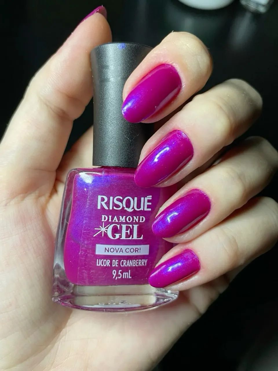 Esmalte Risque Diamond Gel "Licor de Cramberry" - Foto 2