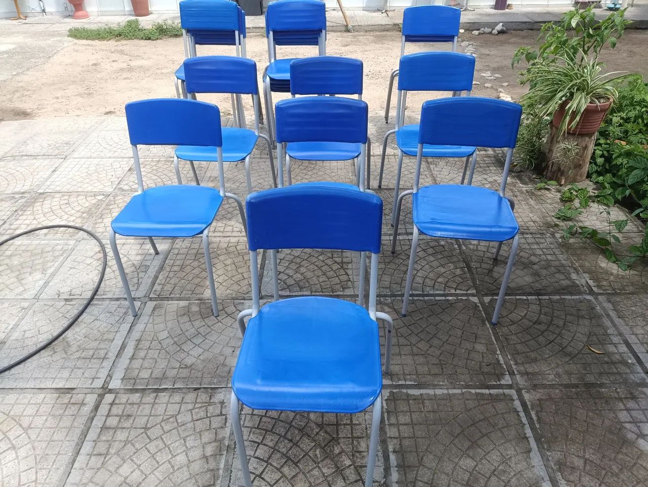 Cadeiras azuis ótimo preço  - Foto 5