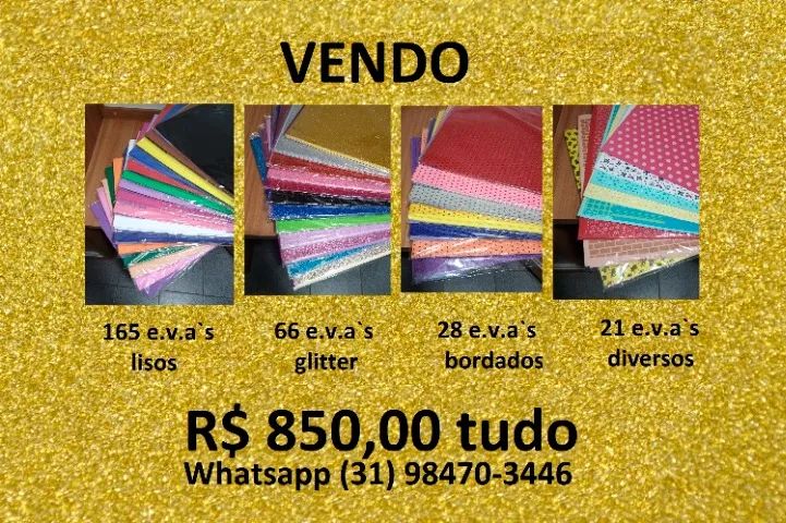 Vendo folhas de E.v.a. (diversas)