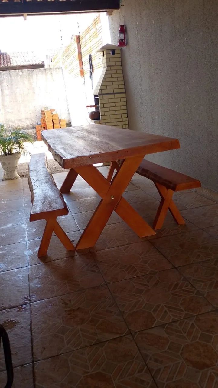 Conjunto Mesa Rústica  - Foto 2