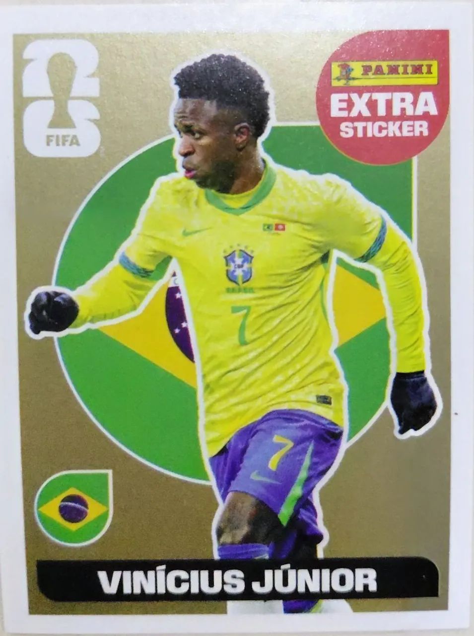 Figurinha Vini Jr Ouro Original Panini - Extra Sticker Legend - Foto 2