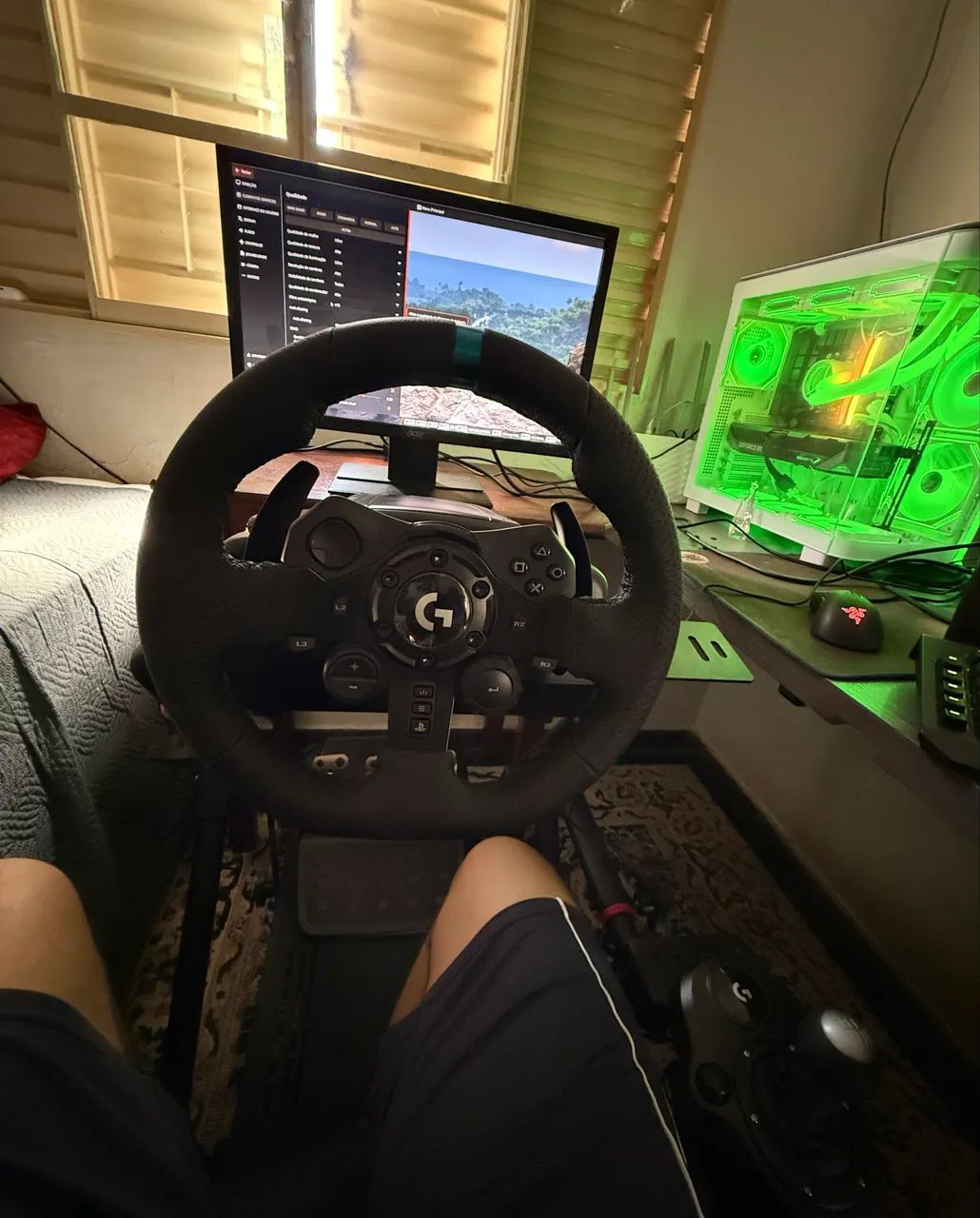 Volante Logitech G923 para PS5, PS4 e PC - Foto 5