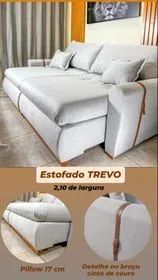 Sofá Retrátil Reclinável Linho 2,10m - (Entregamos)! - Foto 2