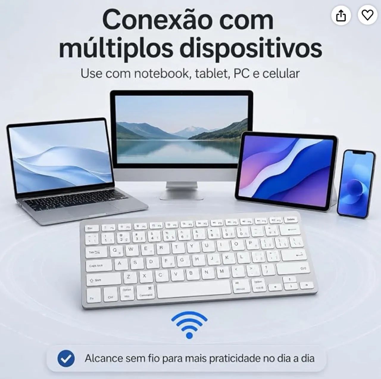 TECLADO BLUETOOTH SEM FIO - Foto 2
