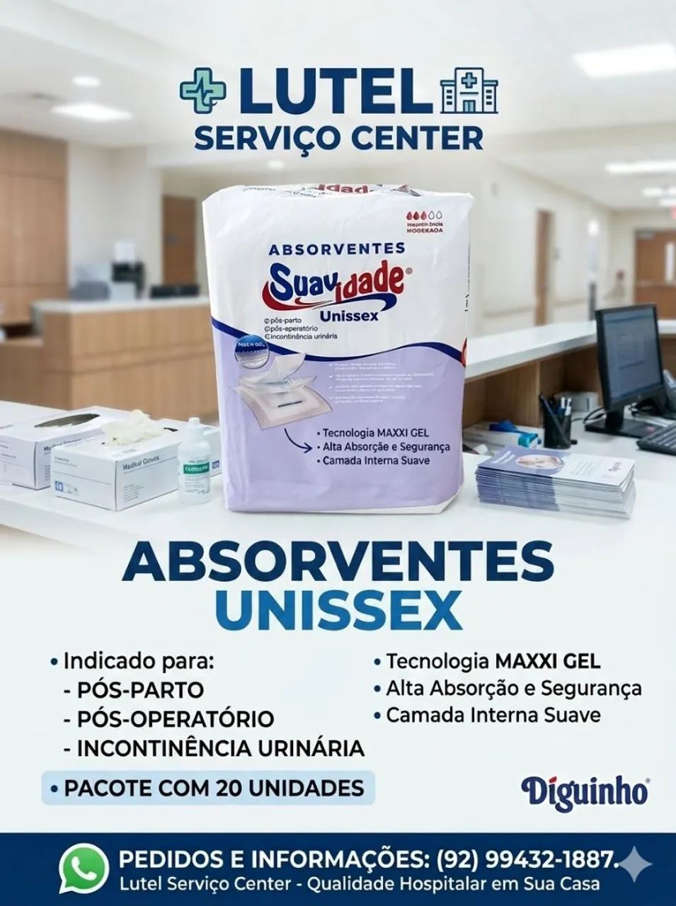 ABSORVENTE SUAVIDADE UNISSEX 