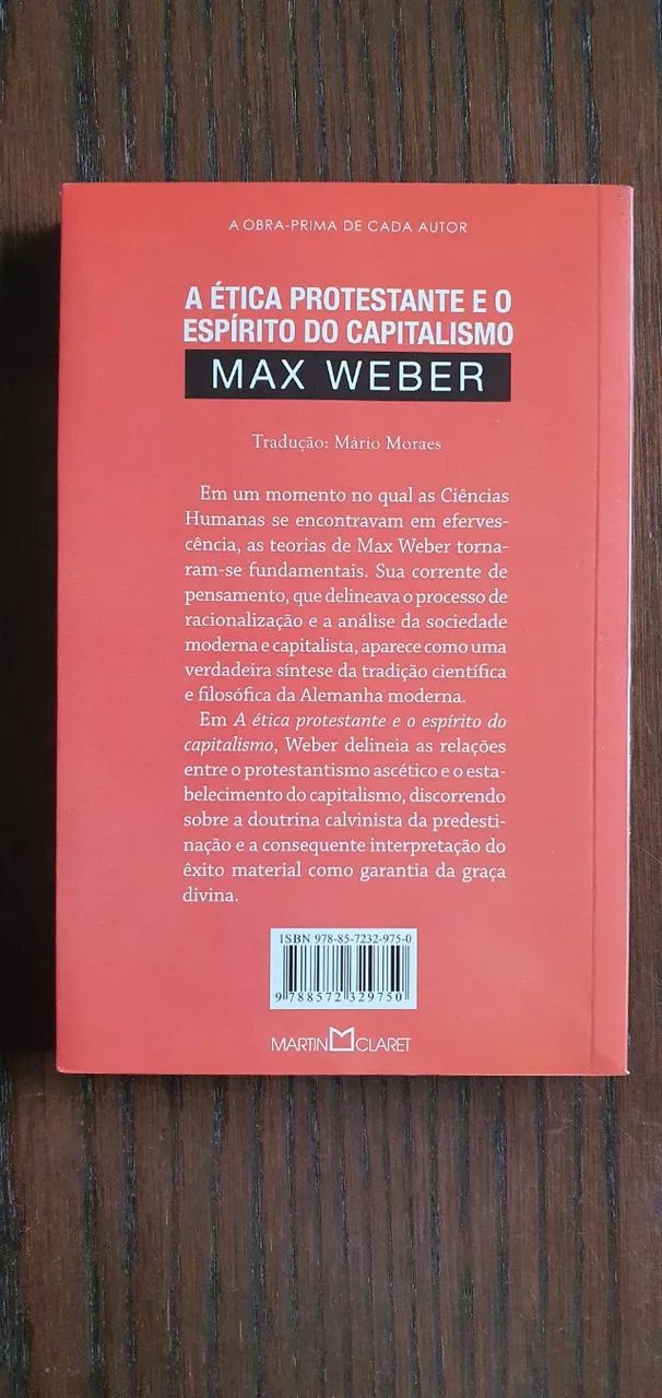 Livro A Ética Protestante e o Espírito do Capitalismo - Max Weber (Ed ...